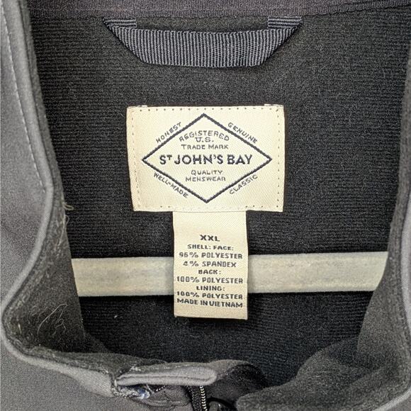 St John’s Bay Men’s XXL Gray Full Zip Vest Fleece Lined Casual - Picture 4 of 8